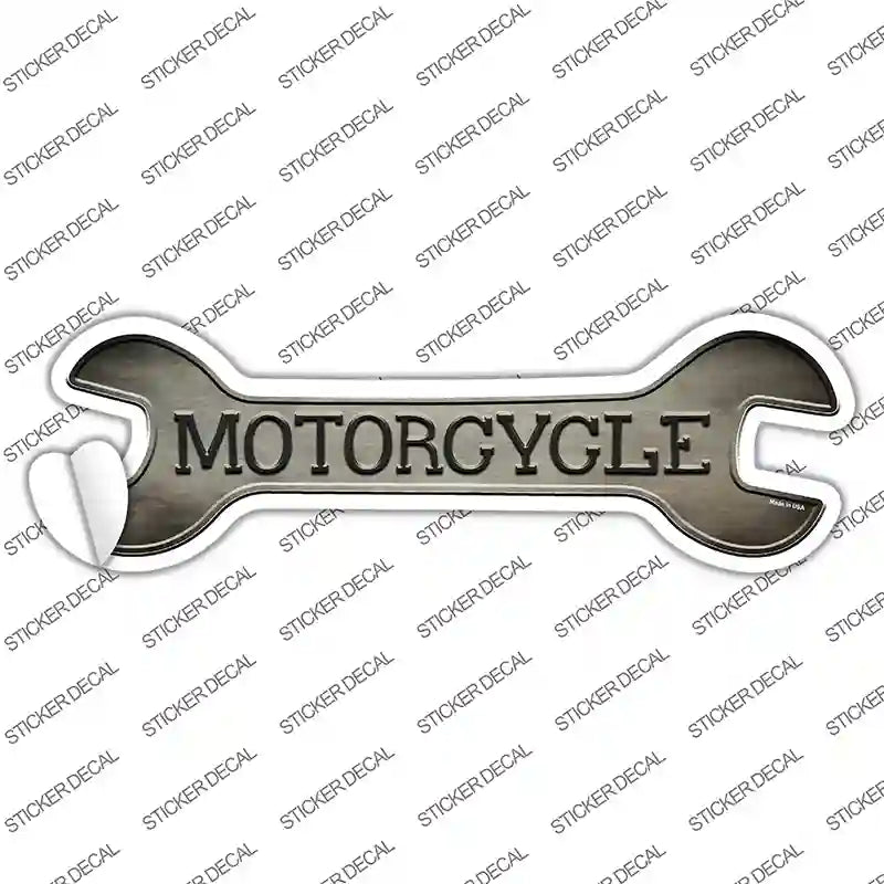 Motorcycle Novelty Wrench Sticker Decal
