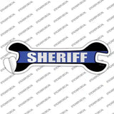 Sheriff Thin Blue Line Novelty Wrench Sticker Decal