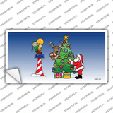 Santa Elf Tree Novelty Sticker Decal