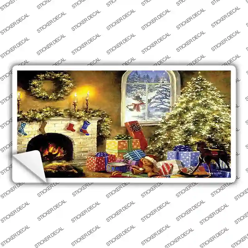 Christmas Scene Novelty Sticker Decal