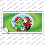 Santa Snow Globe Novelty Sticker Decal