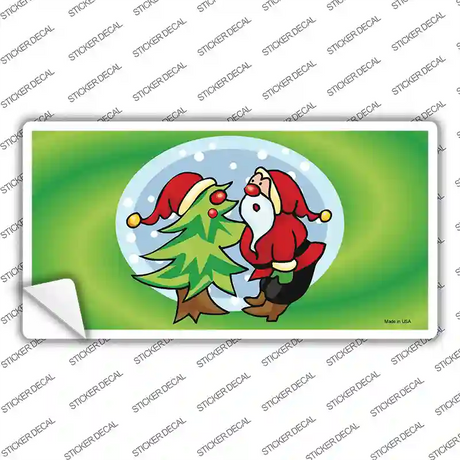 Santa Snow Globe Novelty Sticker Decal