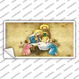 Christmas Manger Novelty Sticker Decal