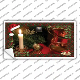 Wreath And Candle Novelty Sticker Decal