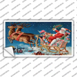Santa Sleigh Novelty Sticker Decal