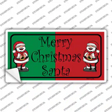 Green Red Santa Novelty Sticker Decal