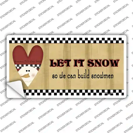 Let it Snow Novelty Sticker Decal
