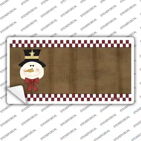 Snowman Offset Novelty Sticker Decal