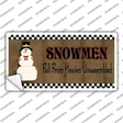 Snowmen Fall From Heaven Novelty Sticker Decal