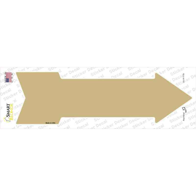 Gold Novelty Arrow Sticker Decal