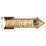 American Flag Route 66 Novelty Arrow Sticker Decal