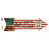 American Flag Get Your Kicks Novelty Arrow Sticker Decal