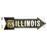 Vintage Route 66 Illinois Novelty Arrow Sticker Decal