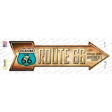 Route 66 Oklahoma Flag Novelty Arrow Sticker Decal