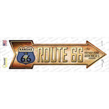 Route 66 Kansas Flag Novelty Arrow Sticker Decal