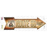 Route 66 Illinois Flag Novelty Arrow Sticker Decal