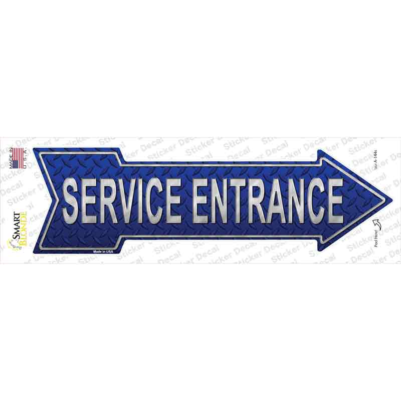 Service Entrance Novelty Arrow Sticker Decal