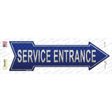 Service Entrance Novelty Arrow Sticker Decal