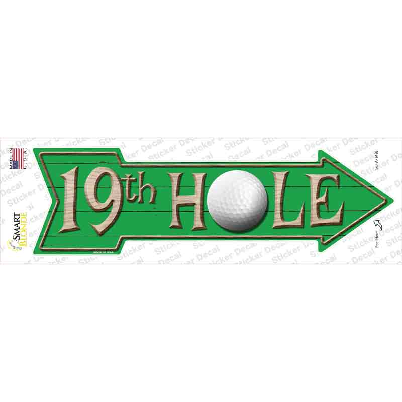 19th Hole Novelty Arrow Sticker Decal