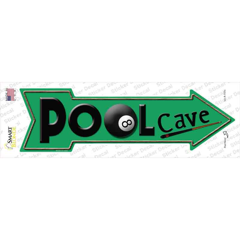 Pool Cave Novelty Arrow Sticker Decal