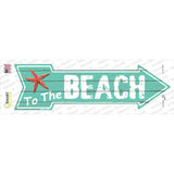 To The Beach Novelty Arrow Sticker Decal