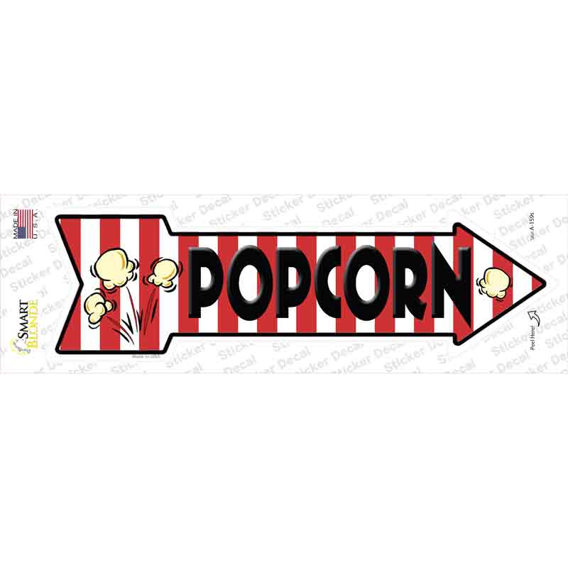Popcorn Novelty Arrow Sticker Decal