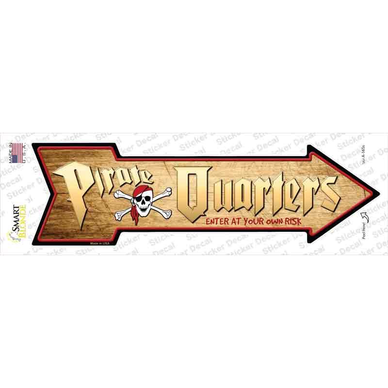 Pirate Quarters Novelty Arrow Sticker Decal