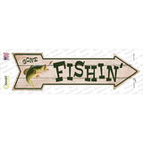 Fishin Novelty Arrow Sticker Decal
