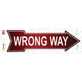 Wrong Way Novelty Arrow Sticker Decal