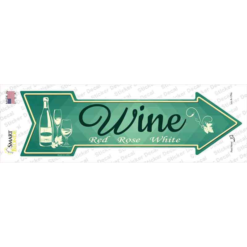 Wine Novelty Arrow Sticker Decal