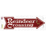 Reindeer Crossing Novelty Arrow Sticker Decal