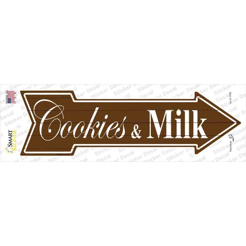 Cookies Milk Novelty Arrow Sticker Decal