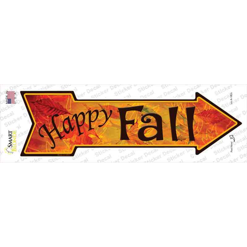 Happy Fall Novelty Arrow Sticker Decal