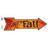 Happy Fall Novelty Arrow Sticker Decal