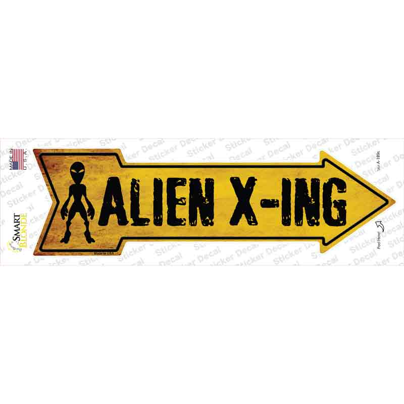 Alien X ing Novelty Arrow Sticker Decal