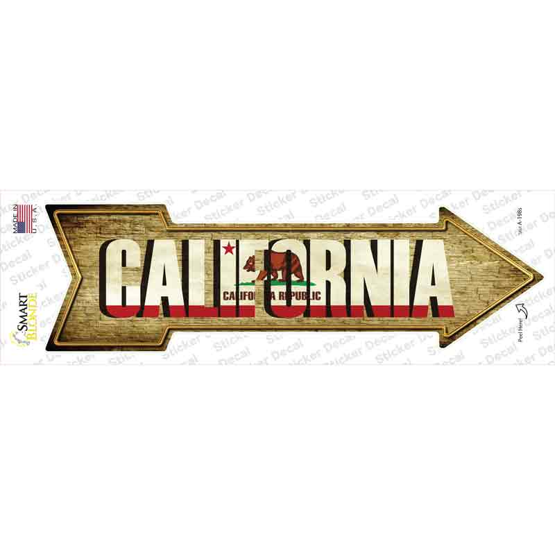 California Novelty Arrow Sticker Decal