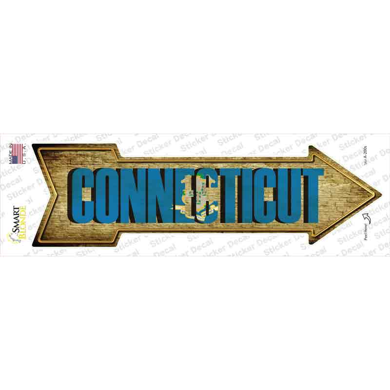 Connecticut Novelty Arrow Sticker Decal