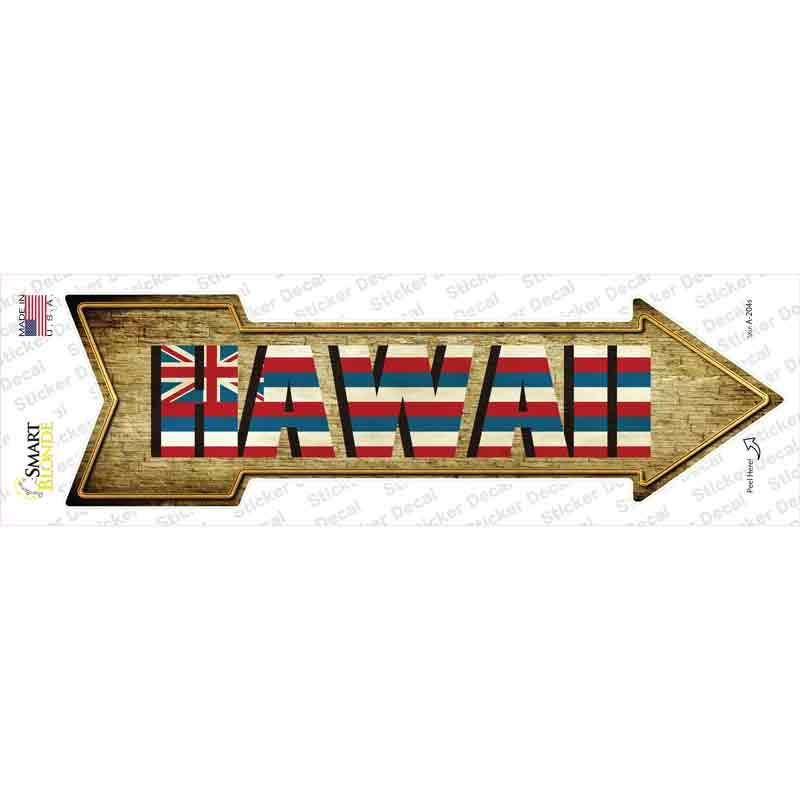 Hawaii Novelty Arrow Sticker Decal