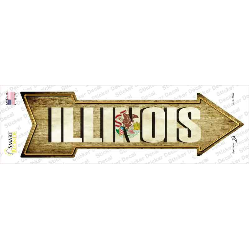 Illinois Novelty Arrow Sticker Decal