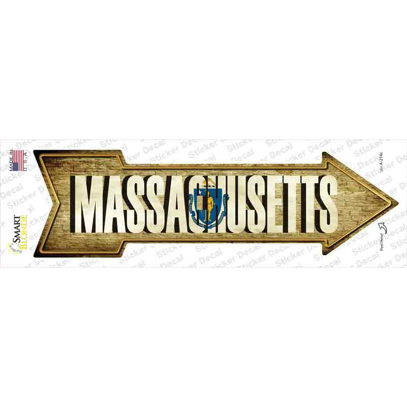 Massachusetts Novelty Arrow Sticker Decal