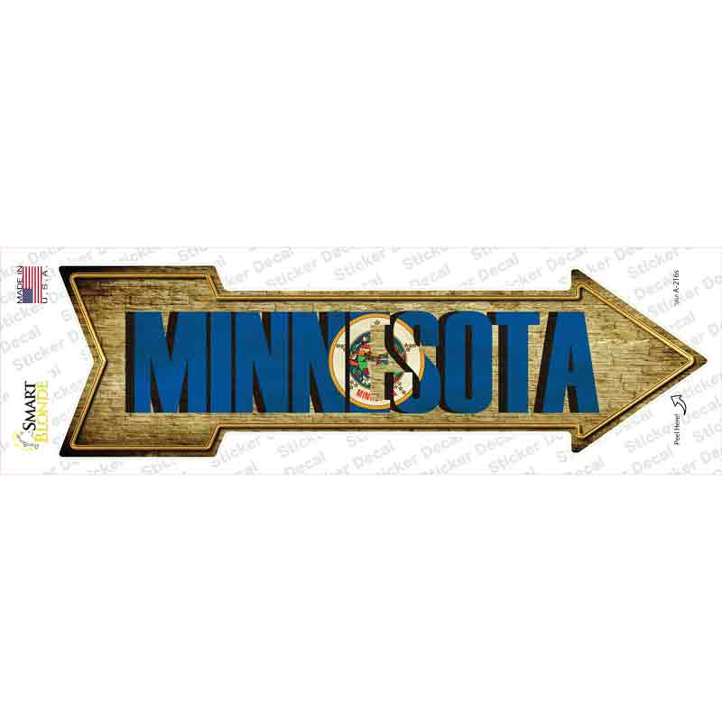 Minnesota Novelty Arrow Sticker Decal