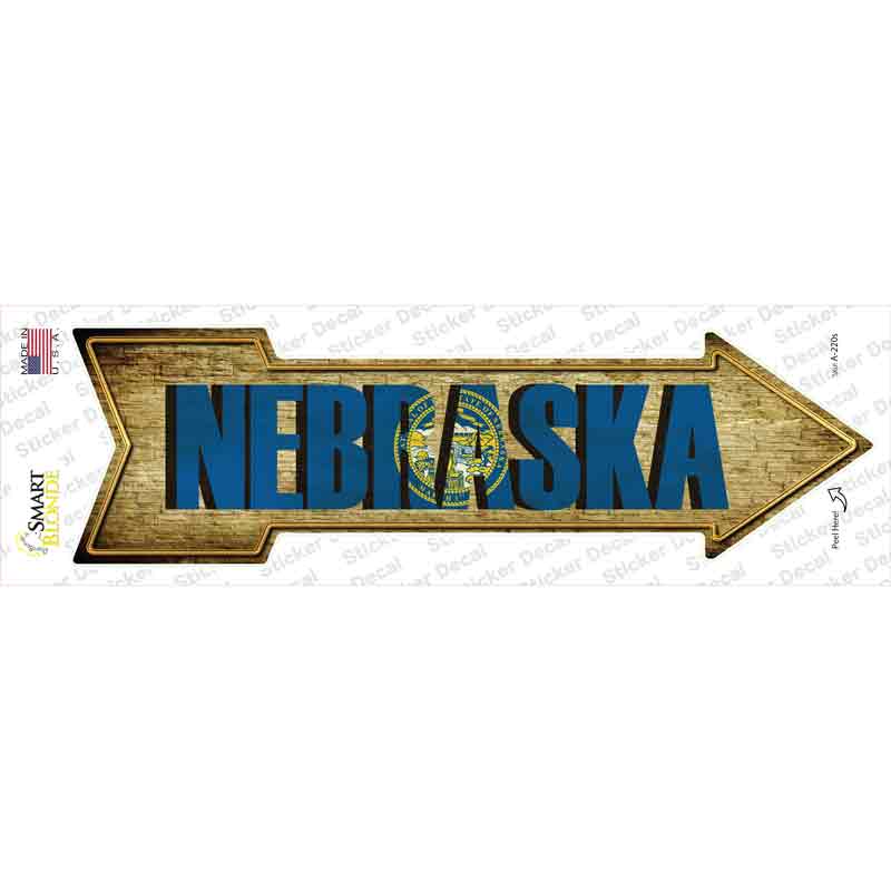 Nebraska Novelty Arrow Sticker Decal