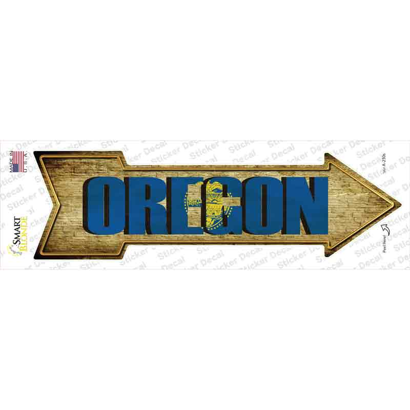 Oregon Novelty Arrow Sticker Decal