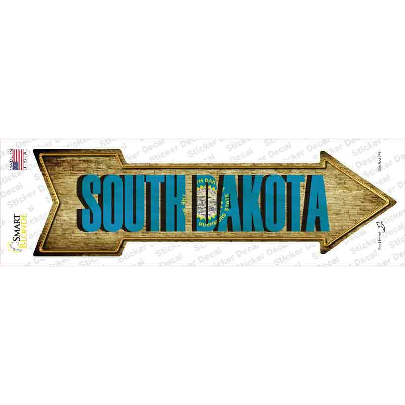 South Dakota Novelty Arrow Sticker Decal