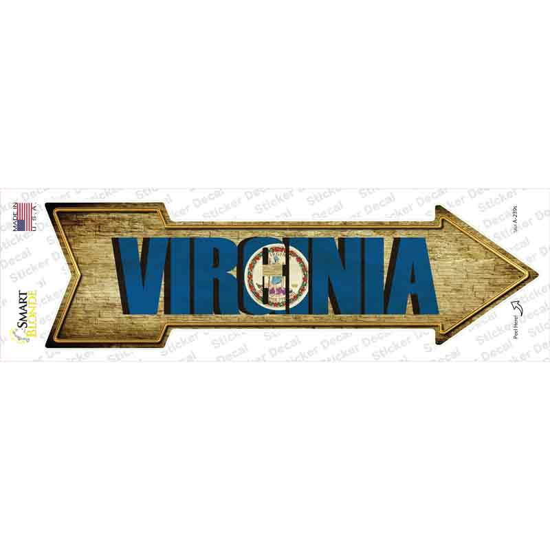 Virginia Novelty Arrow Sticker Decal