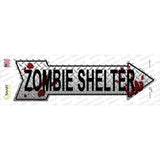 Zombie Shelter Novelty Arrow Sticker Decal