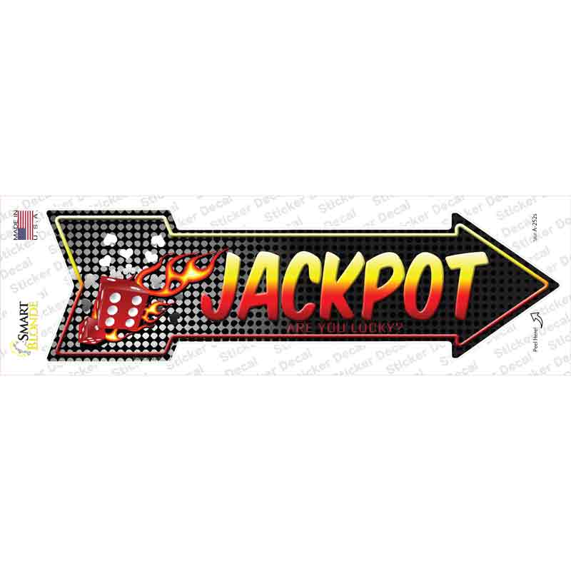 Jackpot Novelty Arrow Sticker Decal