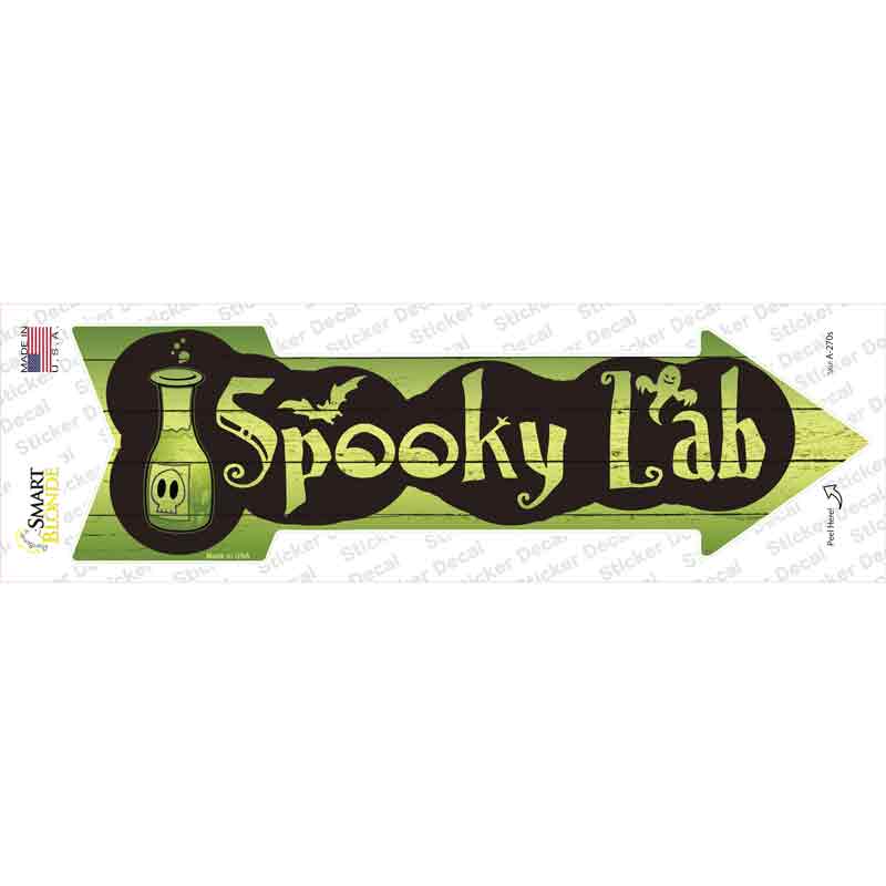 Spooky Lab Novelty Arrow Sticker Decal