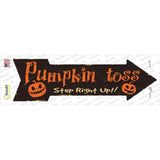 Pumpkin Toss Novelty Arrow Sticker Decal