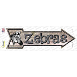 Zebras Novelty Arrow Sticker Decal